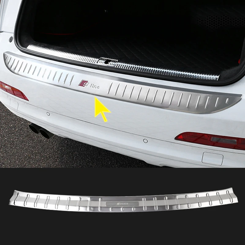 Car Styling 1pcs stainless steel Rear Outer Bumper Guard Sill Plate