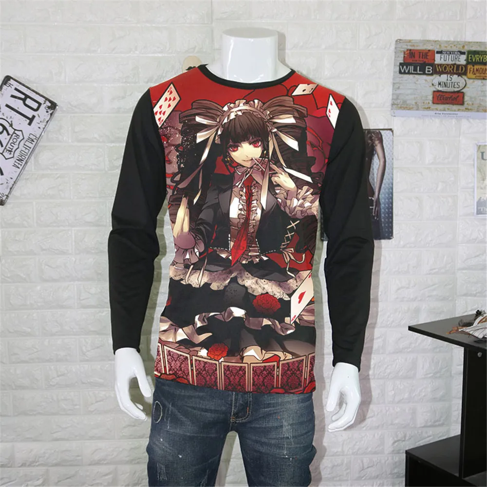 Косплей Аниме Danganronpa футболка аниме Naegi Makoto Kirigiri Kyouko Футболка Модные мужские