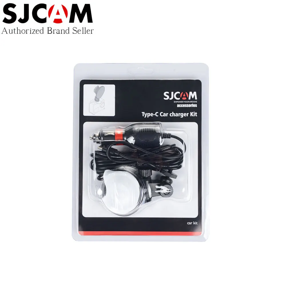 SJCAM SJ8 Car Kits Car Charger and Mount With Type-C Connector for SJ8 Pro 4K Action Cameras with Suction Cup Bracket Car Holder