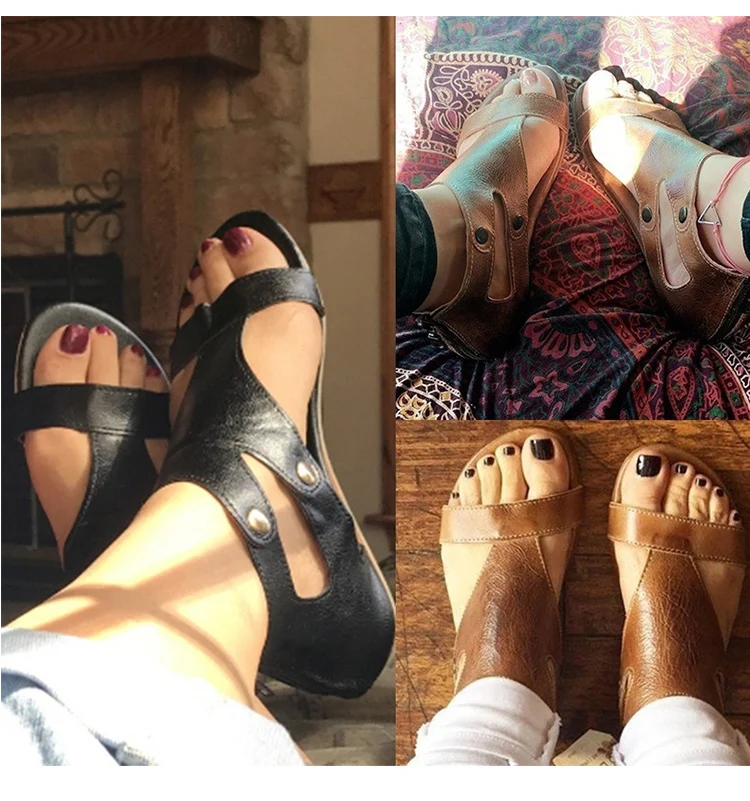 Модные сандалии; женские сандалии из натуральной кожи; большие размеры 34-43; гладиаторы; коллекция года; пляжная женская обувь