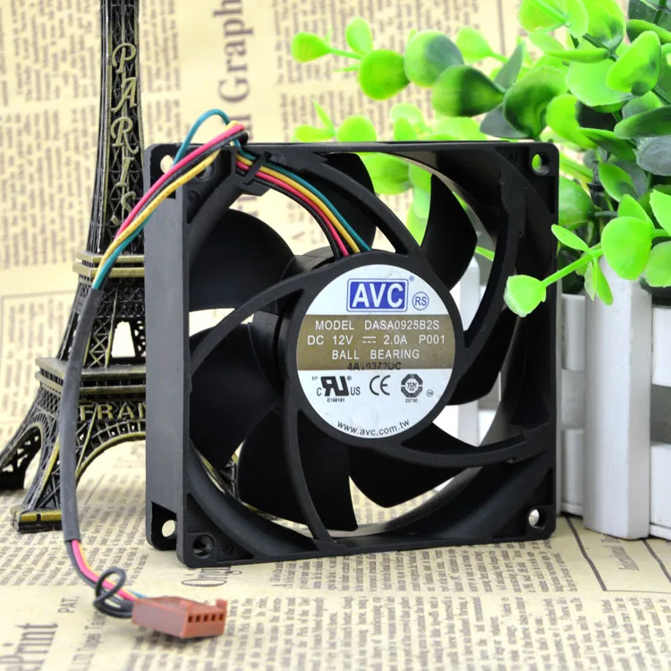 AVC DASA0925B2S 9 см 90*90*25 мм 9025 DC 12V 2.0A 4пр привести ШИМ Вентилятор охлаждения|cooling fan|pwm fan12v