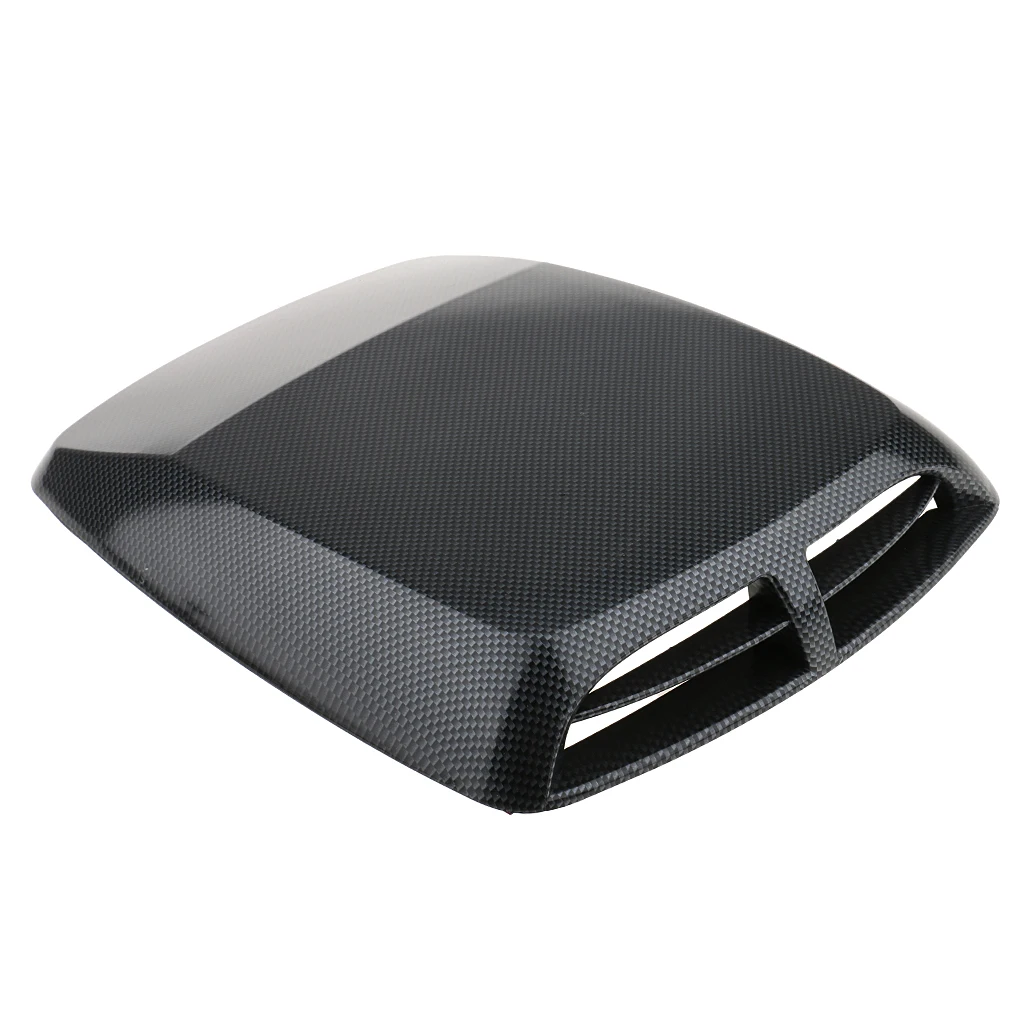 1 Pcs Universal Car Hood Decor Decorative Air Flow Intake Scoop Turbo Bonnet Vent Cover ABS Plastic 12.8*9.8*2 Inch Car Styling