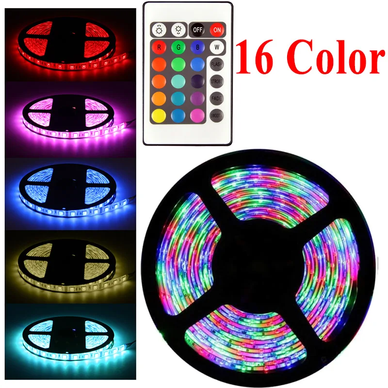 20 цветов RGB светодиодные ленты 220 В свет 5050 2835 10 м 5 rgb светодиоды лента Диодная