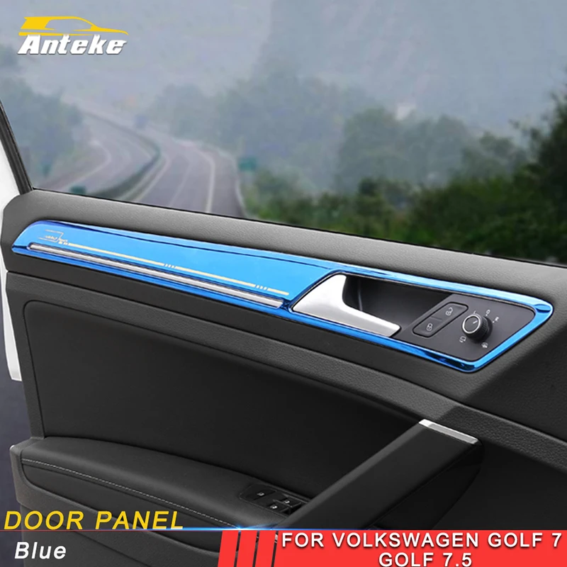 

ANTEKE For Volkswagen Golf 7 Golf 7.5 Car Styling Door Gate Panel Cover Trim Frame Sticker Interior Accessories