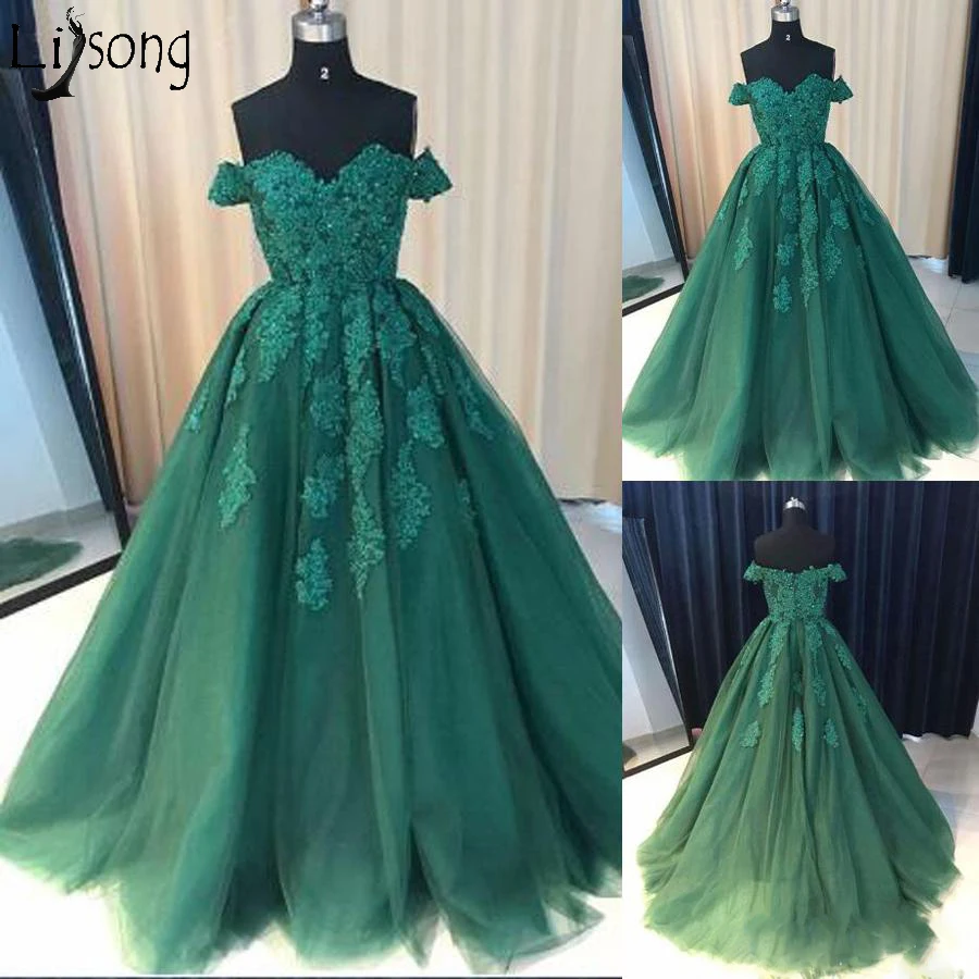 Изумрудное зеленое длинное вечернее платье с открытыми плечами элегантное платье de soiree официальное платье с аппликацией вечерние платья для выпускного вечера настоящая фотография