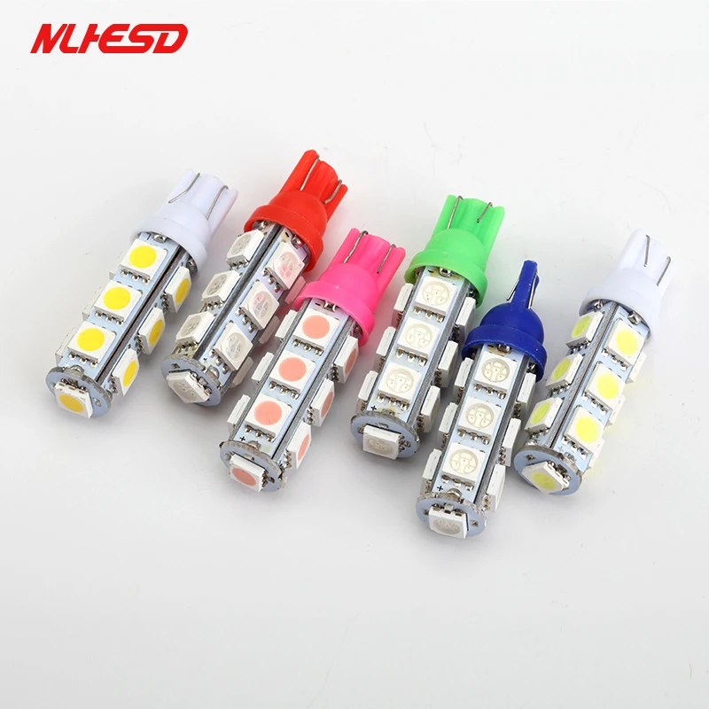 10 шт. Автомобильный светодиодный T10 13 SMD 5050 13Smd 194 168 192 авто боковые Габаритные