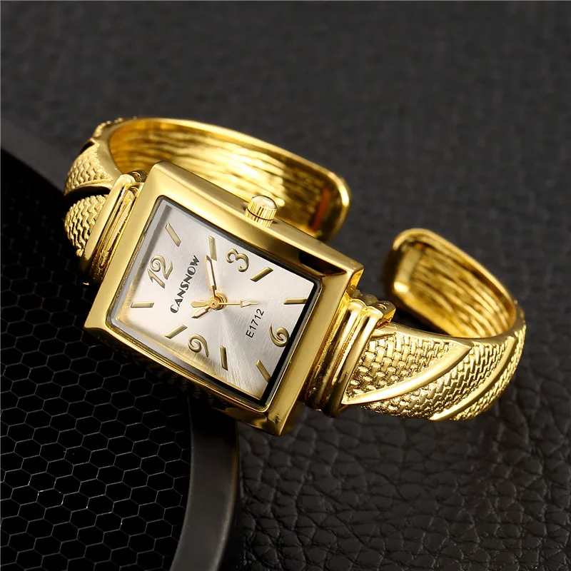 Женские роскошные прямоугольные кварцевые часы стильный браслет из розового золота повседневные наручные часы Горячая bayan kol saati