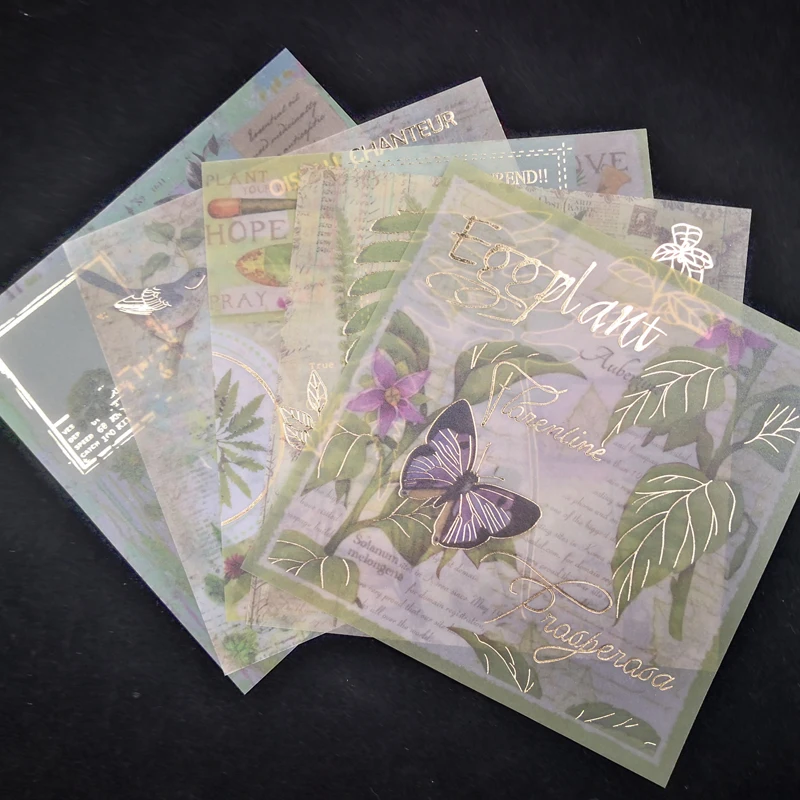 Vintage Background Vellum Paper Stickers For Scrapbooking Happy Planner/Card Making/Journaling Project paper stickers
