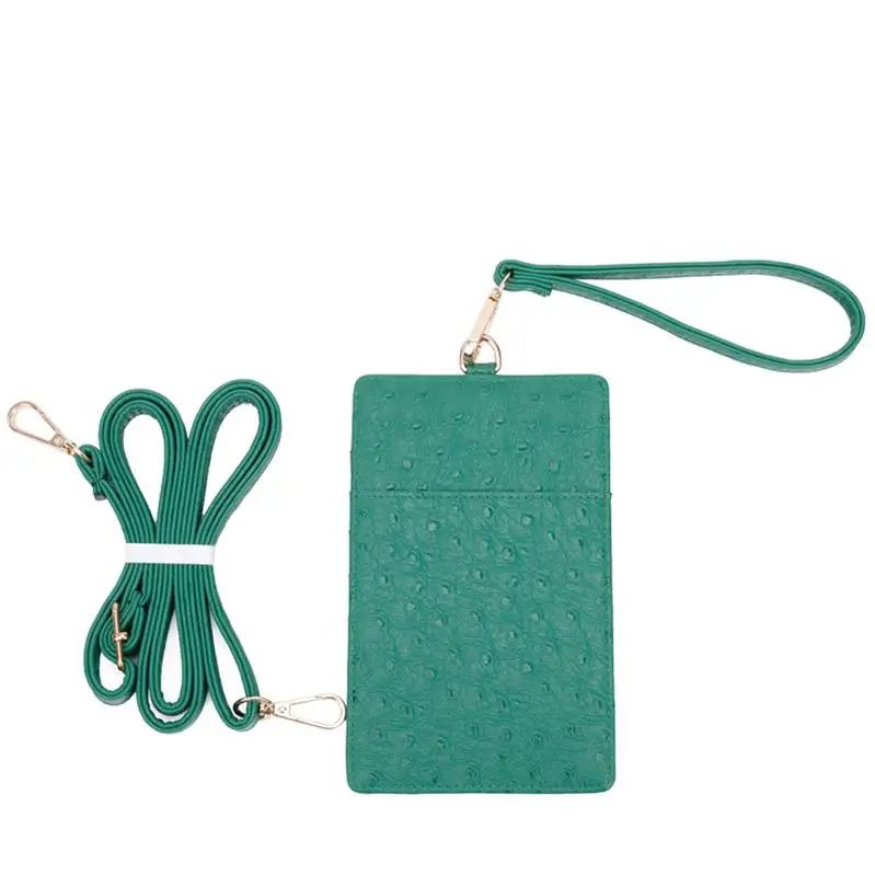 Модная новая женская сумка из натуральной кожи зеленого цвета с текстурой страуса, маленькая сумка-тоут для девушек, сумки через плечо на цепочке - Цвет: Small green