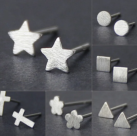 

925 Sterling Silver Minimalist Triangle Geometric Stud Earrings For Women 925 Earing Fashion Jewelry Earrings