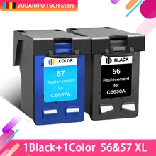 Substituição para hp 56 QSYRAINBOW para hp 57 Cartucho de Tinta para HP PSC 4200 1110 1205 1210 1215 1219 1315 1340 1350 2210 2410