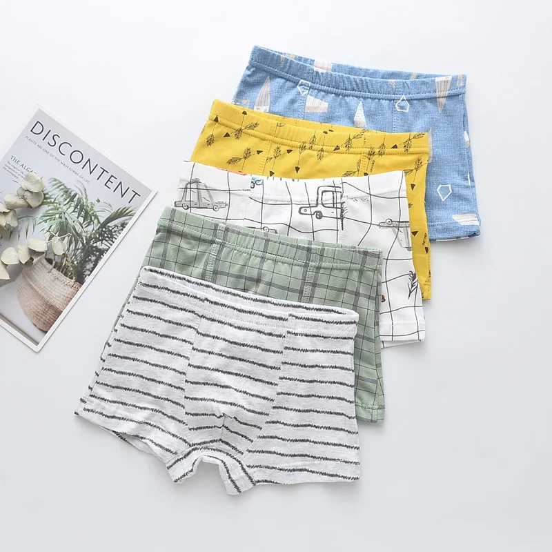 

5pcs/lot Kids Boys Underwear Cartoon Children's Shorts Panties for Baby Boy Boxers Panty Teenager Underpants 2-14T BU025