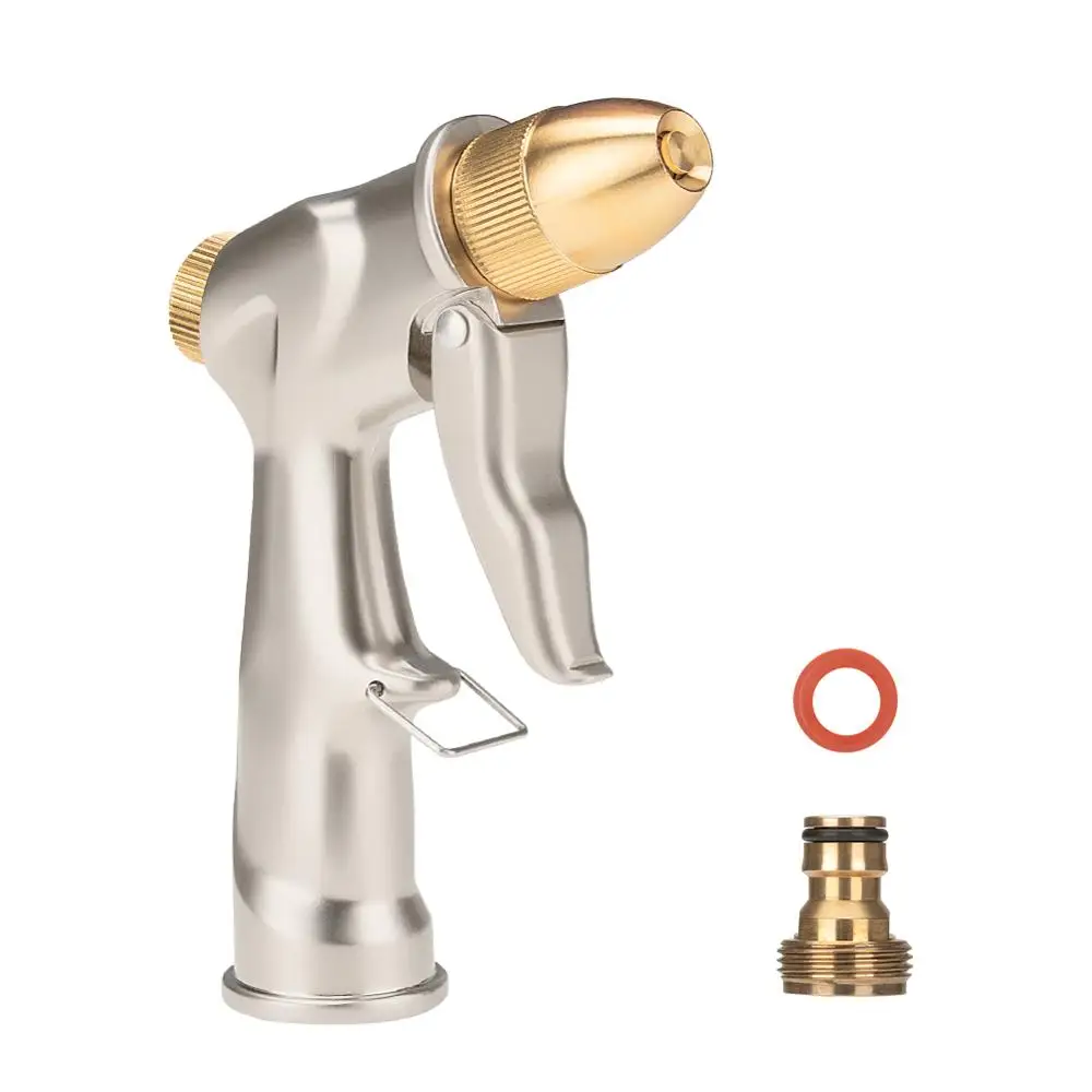 

High Pressure Power Water Gun Car Washer Metal Water Garden Cleaning Gun Hose Rotating Adjustable Spray Sprinkler Cleaning Tool