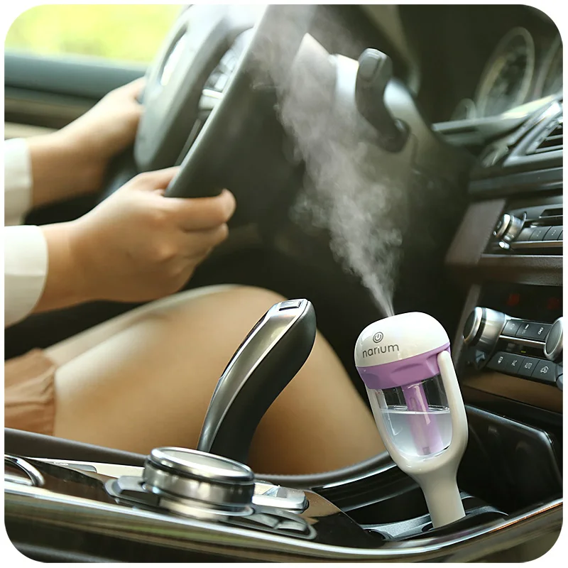 

Mini Car Air Purifier Steam Humidifier Aroma Aromatherapy Essential Oil Diffuser Mist Maker Mini Fogger