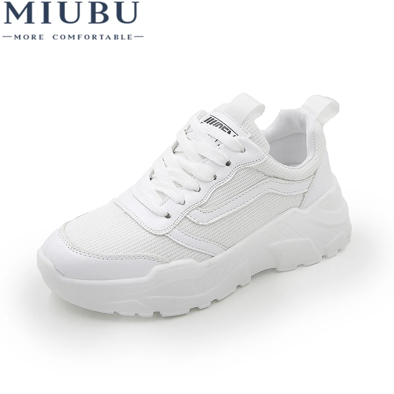 

MIUBU Women Shoes New Arrivals Fashion Light Breathable Mesh Shoes Females Casual Thick Bottom Strap Versatile Shoe Female