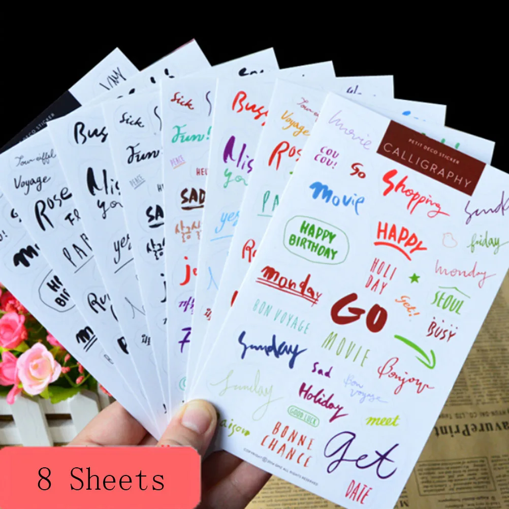 Aliexpress.com : Buy 8 sheets/set Colorful Kawaii Scrapbooking Stickers