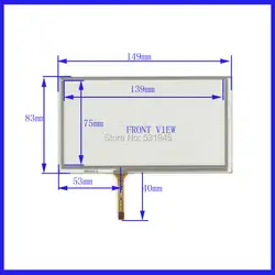 Zhiyusun 149 мм * 83 мм xwt318 149*83 vehicle6-дюймовый резистивный сенсорный экран на внешней стороне без каблука экран почерк