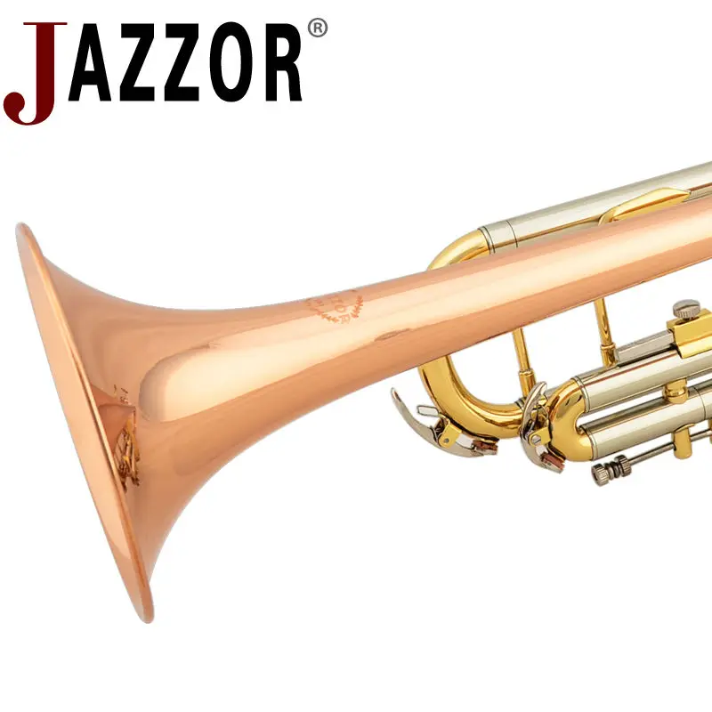 JAZZOR JZTR 400 профессиональная труба B плоская Золотая лакированная латунные