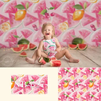 

Photography Background Baby Birthday Party Watermelon Cherry Orange Photocall Background Pillar Photography Studio Custom Backgr
