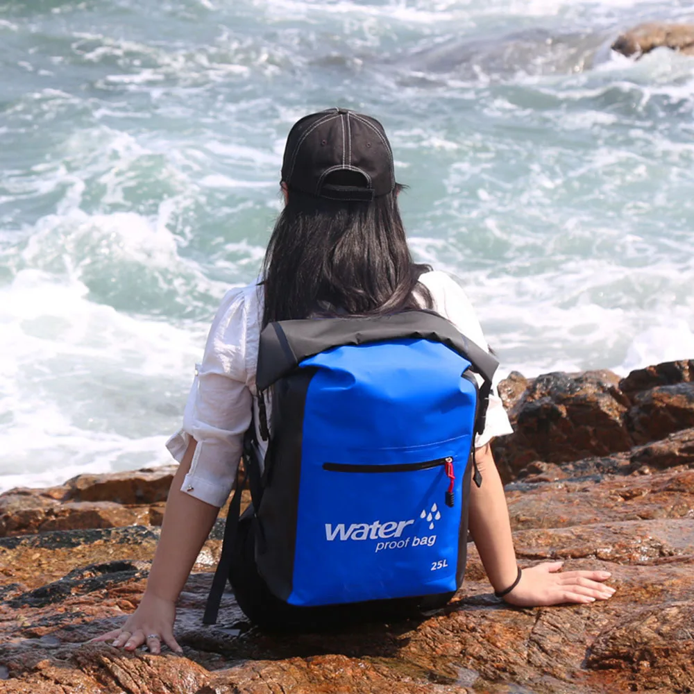 25L Складной Водонепроницаемый рюкзак для плавания Открытый Треккинг Дайвинг сумка высокого качества ПВХ 5 цветов мягкая удобная сумка для