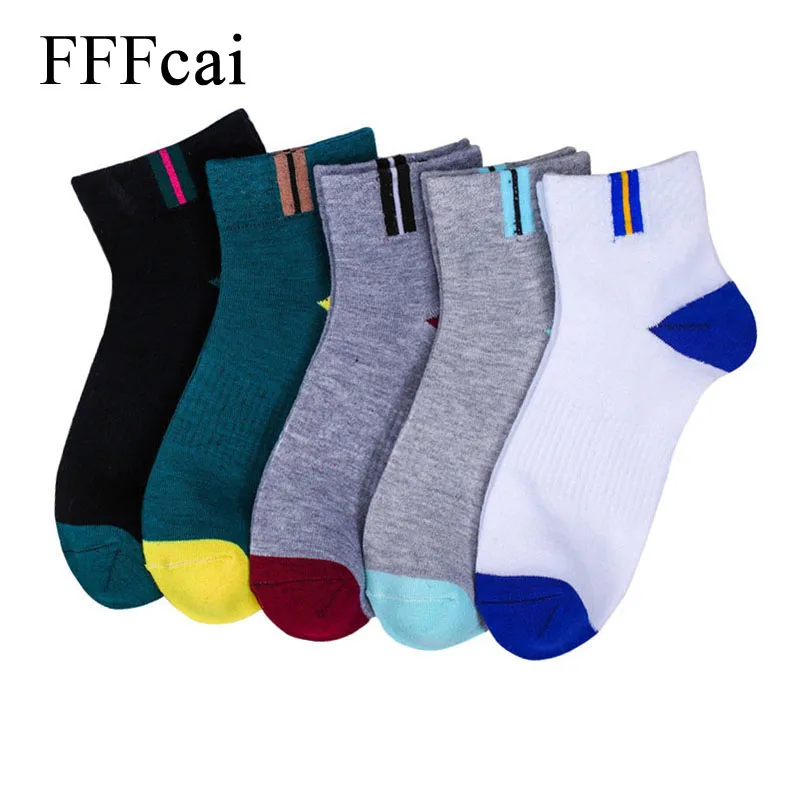 FFFcai 5 пар высокое качество мужские спортивные носки антибактериальный