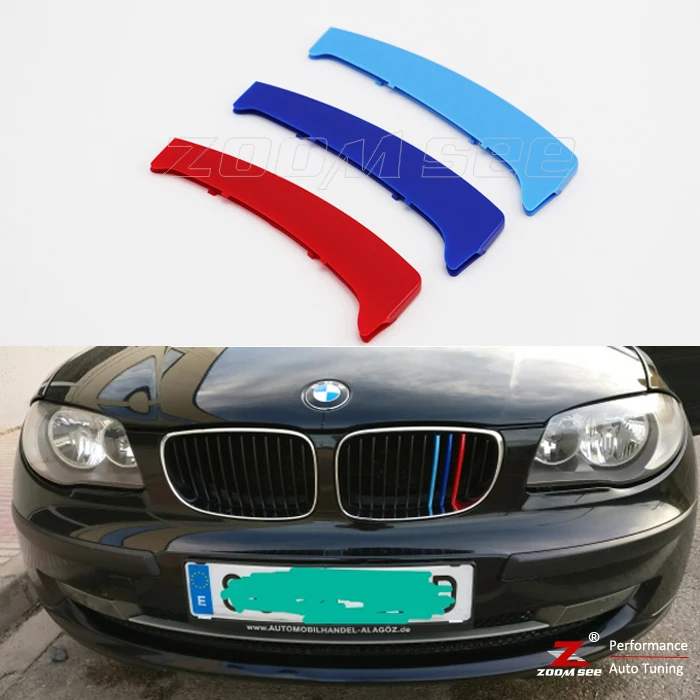 Bmw 1 シリーズ E81 E87 E82 E88 F20 F21 アクセサリーフロントグリルモータースポーツストライプグリル M  パフォーマンスストリップカバーステッカー - AliExpress