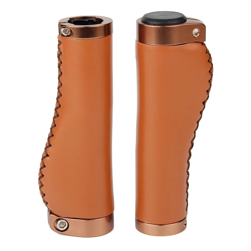 1 Pair Retro Handle Cover Bicycle Grips Lockable Bike Handle Handlebar