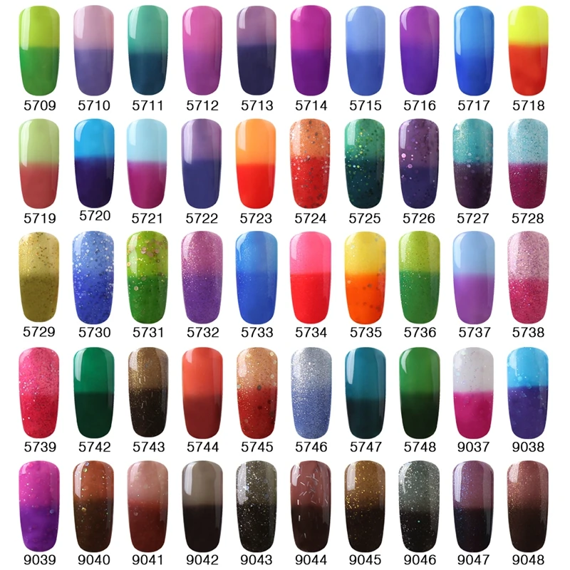 Elite99 Whole All 100 Pcs Nail Gel Chameleon Changing Elite99 Whole All 100 Pcs Nail Gel Chameleon Changing Temperature Change Color Lacquer Nails 10ml In From Beauty
