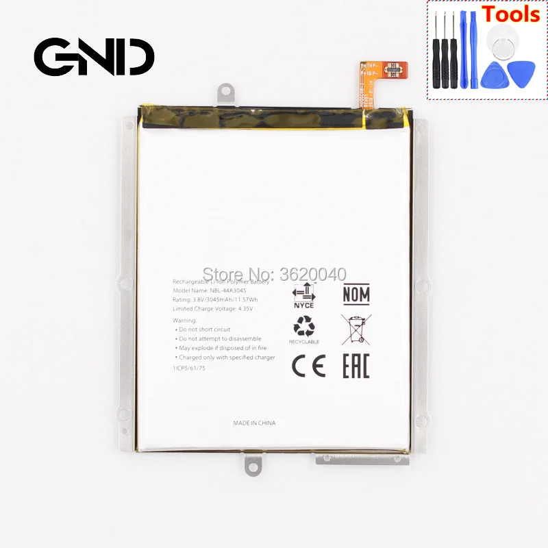 

GND 3045mAh/11.57Wh 3.8V NBL-44A3045 Replacement Battery For neffos C5 Max TP702A B C E Li-ion bateria Li-Polymer Batterie