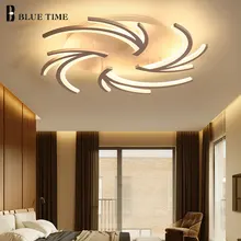 White Finished Modern LED Ceiling Lighting For Living Room Dining Room Bedroom Elegant LED Ceiling Lamp Home Fixtures AC220V110V