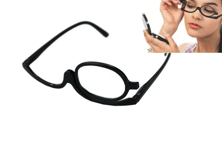 

2019 Rotating Magnify Eye Makeup Glasses Reading Glasses Women Cosmetic Presbyopia Eyeglasses Folding Up Eyewear