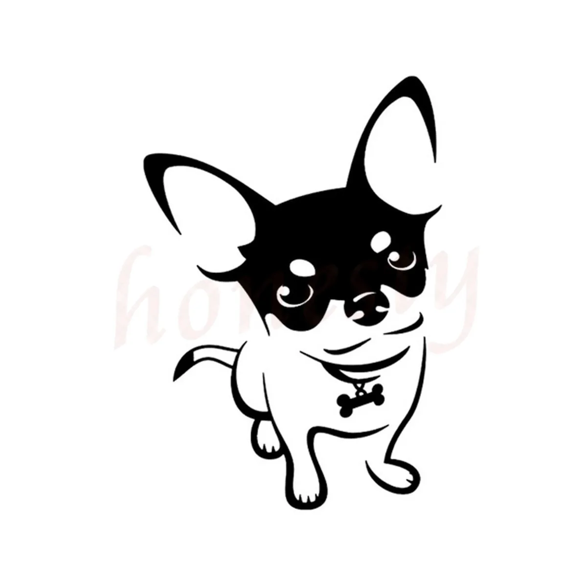 Chihuahua Dog Cartoon Animal Car Stickers Wall Home Glass Window Door