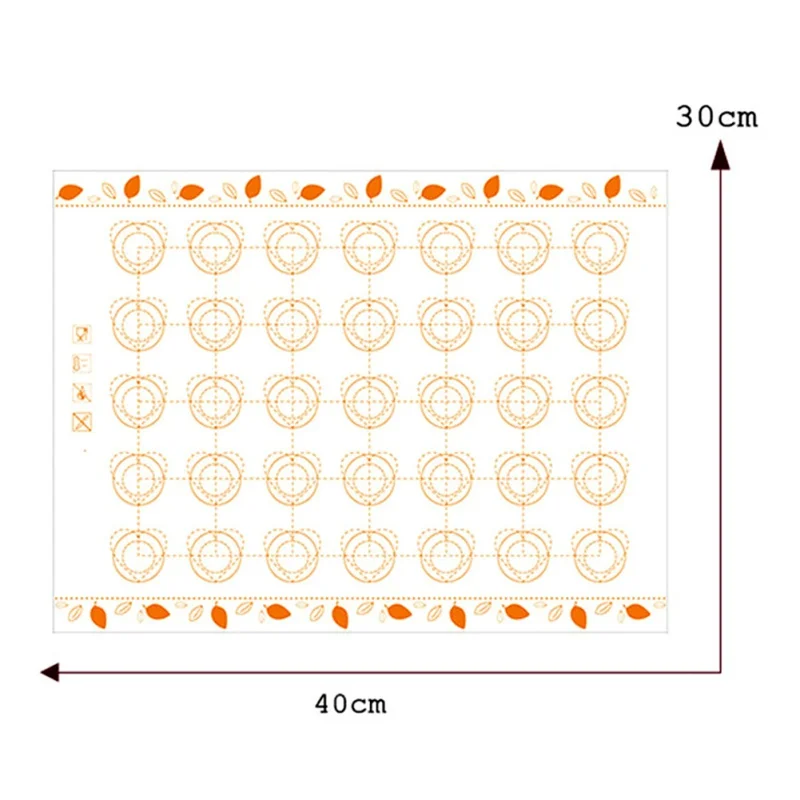 40x30 см/29x26 см силиконовый коврик для выпечки жаропрочная посуда для фондан Макарон печь инструменты для выпечки тортов Кондитерские инструменты лист теста рулонные коврики Pad - Цвет: D