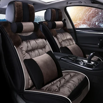 

Universal car seat cover winter warm plush auto seat cover soft cotton inside car stying seat protector for all sedan