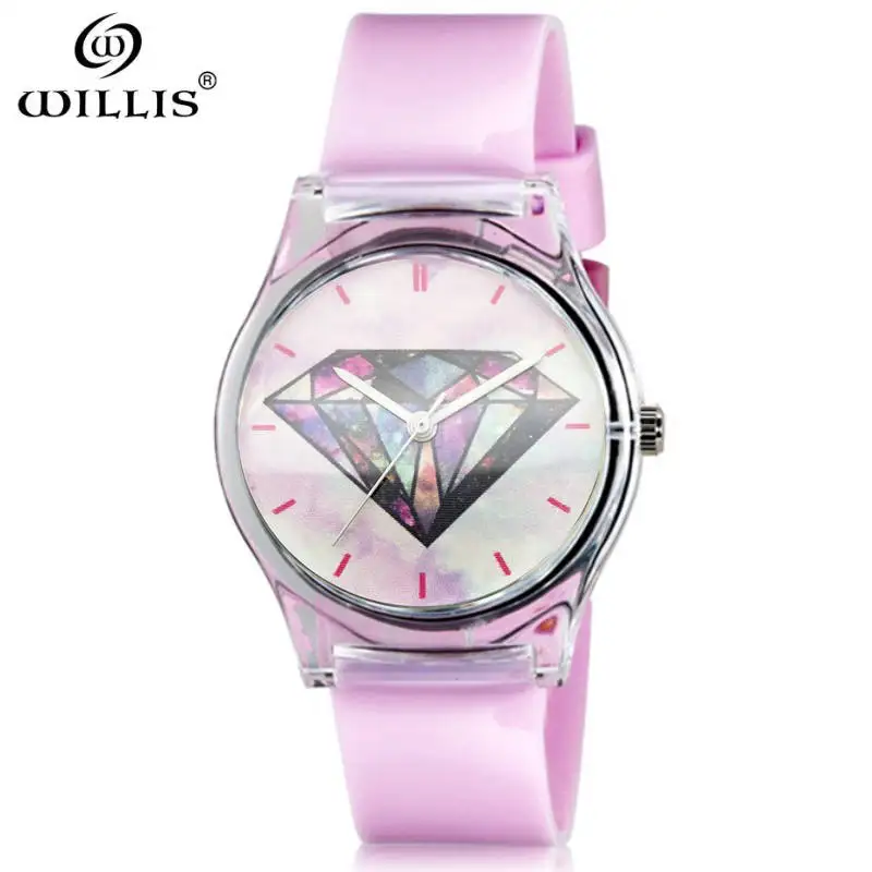 

WILLIS Brand Women Watches Women Silicone strap reloj mujer Luxury Dress Watch Ladies Quartz diamond WristWatches Montre Femme