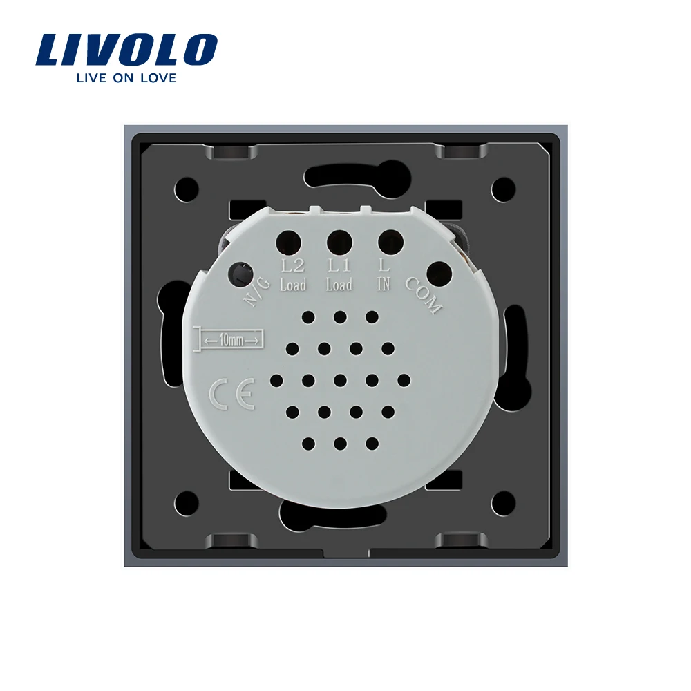 Livolo VL-C702SR-15, Touch дистанционный переключатель, 2 банды 2 way, AC 220~ 250 В+ светодиодный индикатор, VL-C702SR-15, мини-пульт не включены