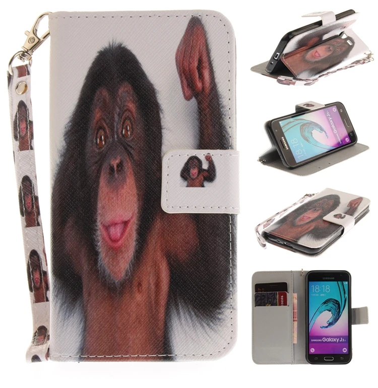 Кожаный чехол-бумажник для Coque samsung Galaxy J3 чехол с откидной крышкой для samsung J3 телефонные чехлы для Galaxy J3 Capinha Etui