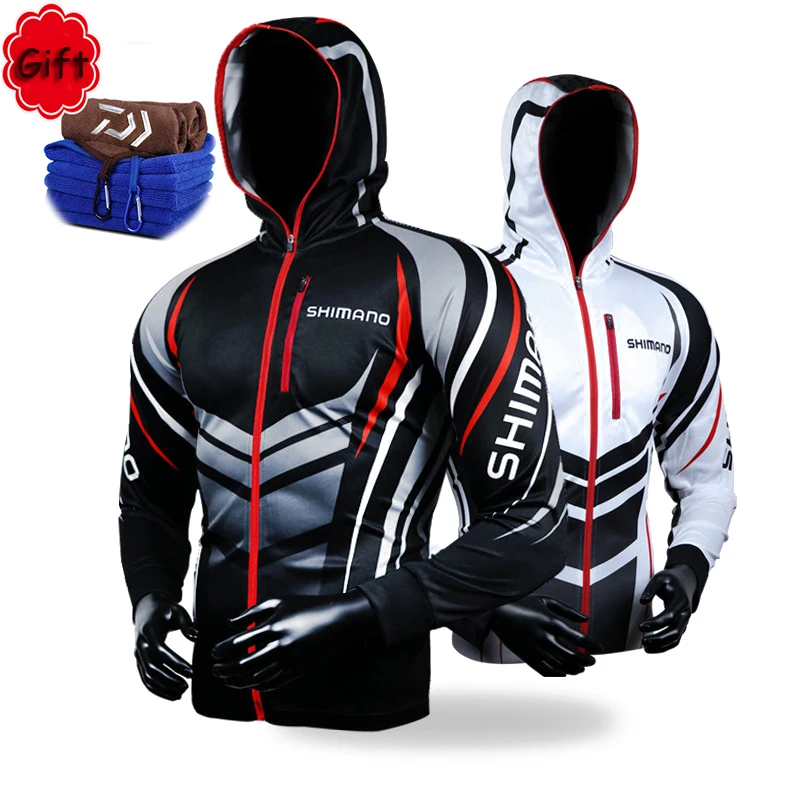 

Men Fishing Clothings Windproof Zipper Jacket Anti-Mosquito Coat Fishing Jersey Running Riding Fishing Clothes with Free Gift