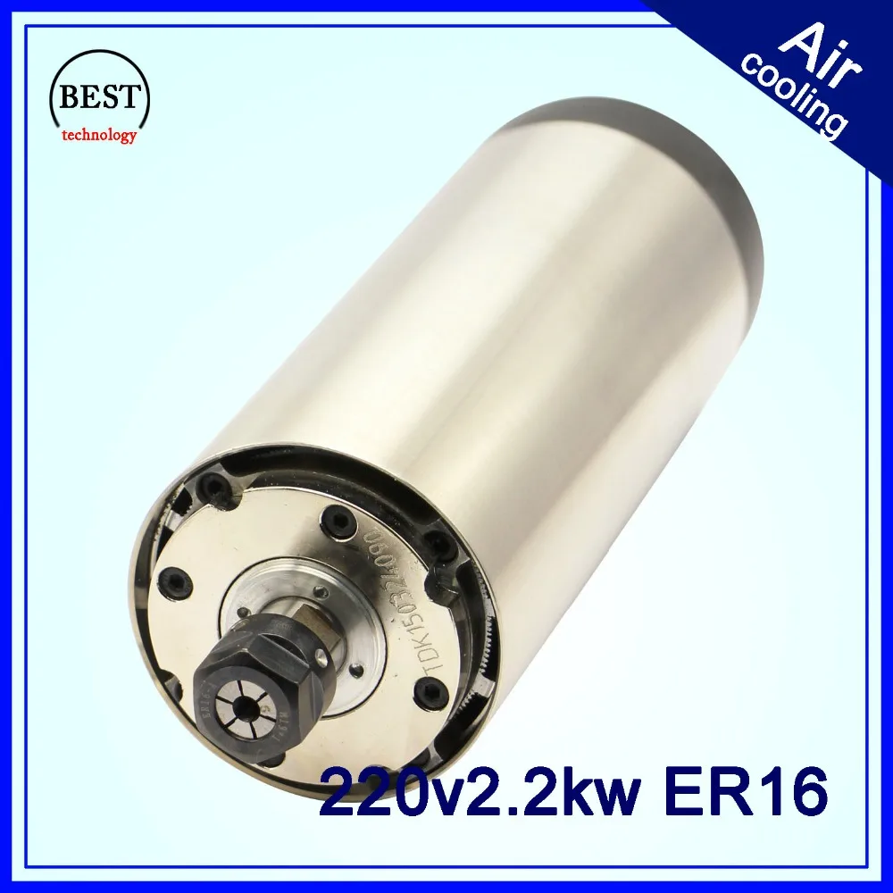 New Design 2.2kw Air cooled spindle motor ER16 CNC router machine Cooling 80mm DIY 220vAC 4 bearings | Инструменты