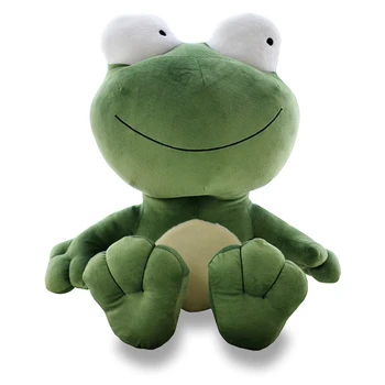 

new creative plush frog toy lovely big eyes green frog doll about 70cm