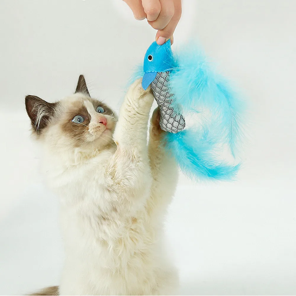 CatToys кошачья мята игрушки для кошек перо форма рыбы Интерактивная Веселая кошачья мята игрушки Articulos Para Gatos горячая распродажа