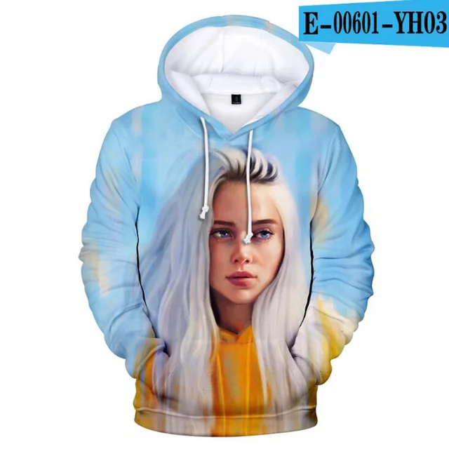 billie eilish 3d hoodie