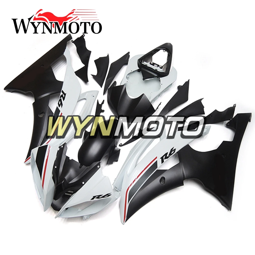 

Complete Fairings Kit For Yamaha R6 2008-2016 08-16 Year Injection ABS Plastics Cowlings White Black Motorbike Hulls Bodywork