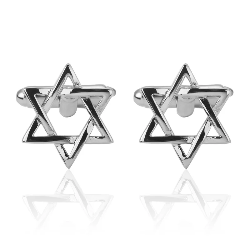 

Promotion! Men Cufflinks Fashion wholesale&retail top copper silvery star Design Cuff links High quality men's jewelry gift