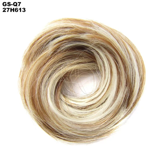 TOPREETY Жаростойкие синтетические волосы 30гр пончик-шиньон шнурок резинка Updo наращивание волос Q7 - Цвет: 27H613
