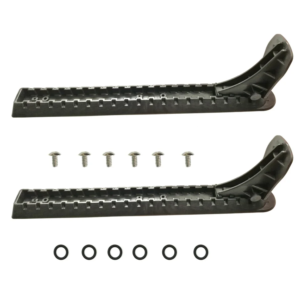 2 Pcs الأسود كاياك القدم هدفين دواسة عدة استبدال أوتاد مجموعة النايلون قارب قابل للنفخ التجديف قارب الزورق تو الطيار القدم