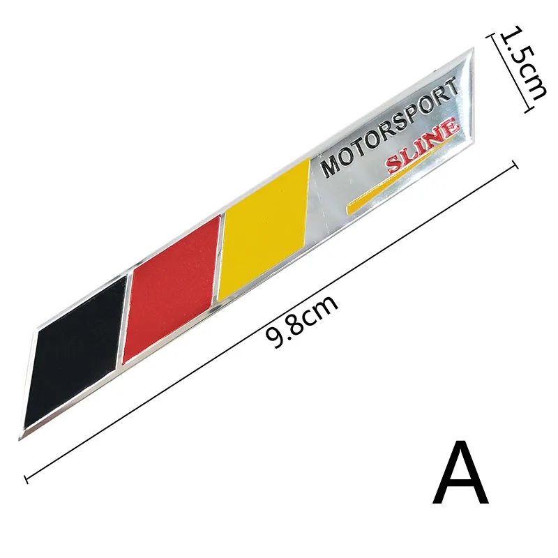 Алюминиевый флаг Германии автомобильный значок эмблема автомобиля Передняя решетка эмблема наклейки для VW Audi Mercedes Toyota Kia Стайлинг автомобиля - Название цвета: A