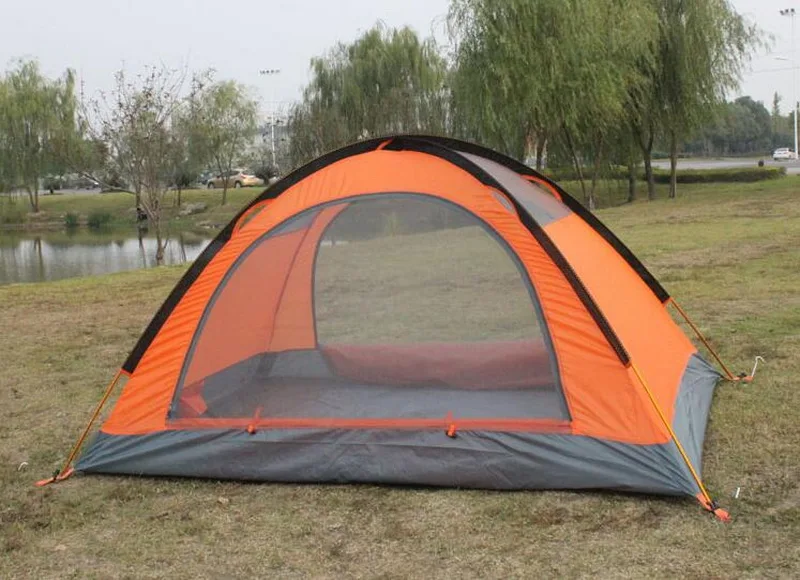 Barraca de Acampamento ao ar Pólo de Alumínio à Prova de Vento Chuva com Saia de Neve Livre Pessoas Duplo Tenda Selvagem 3-4 14 Cheap Barracas