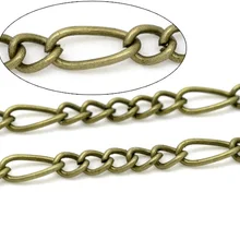DoreenBeads античные бронзовые цепи фурнитура 7,5x3,5 мм 4x3 мм, продается в упаковке 2 м новинка