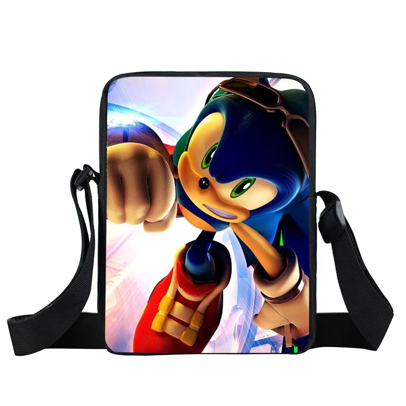 Мультфильм sonic Малый Детская сумка через плечо школьные ранцы дети bookbag обувь для мальчиков девочек Сумка через плечо сумка-почтальон мини подарок